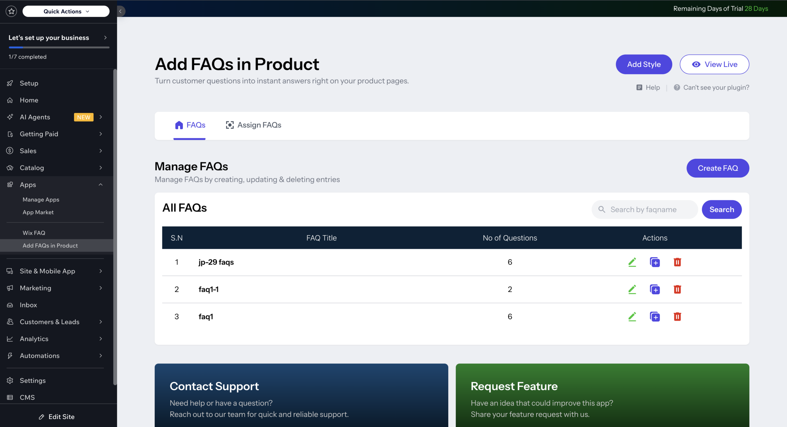 How to add FAQ’s to Product in Wix Stores E-Commerce Sites?
